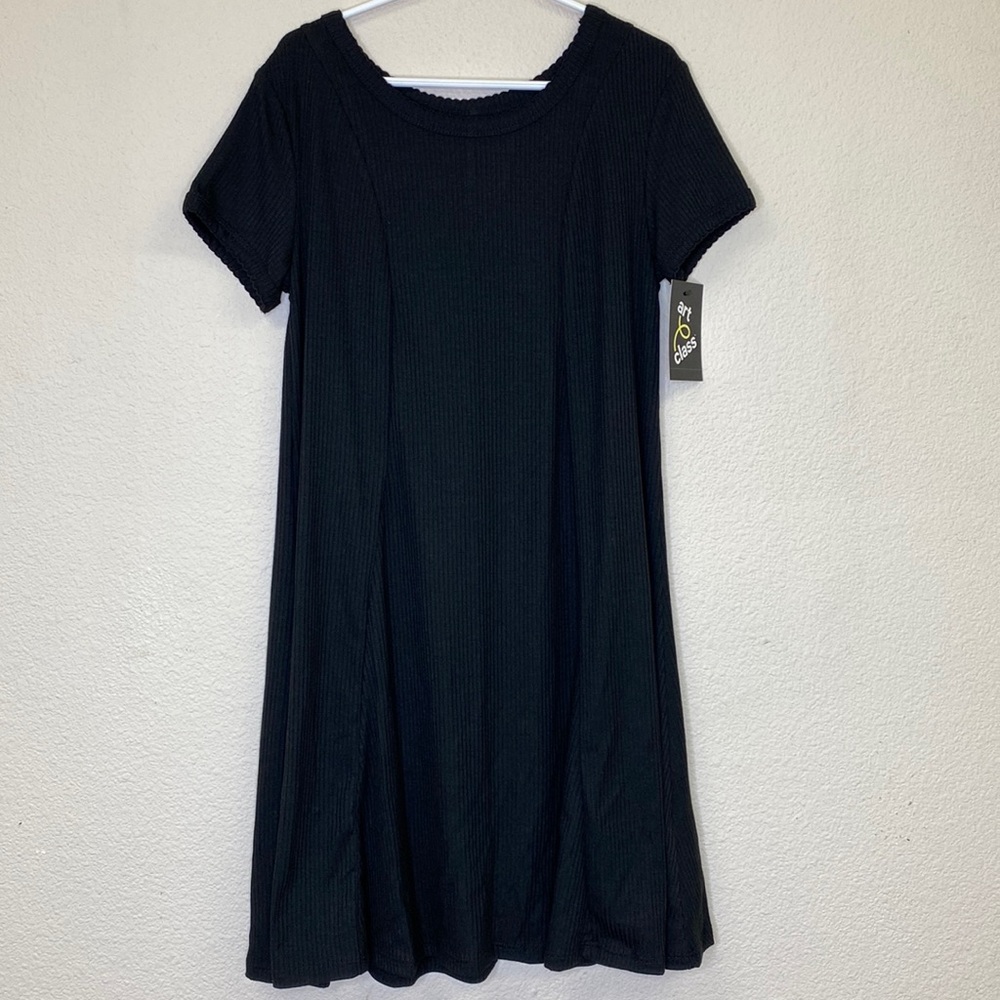 Art Class Ribbed Black Dress Size Large (10-12) NWT